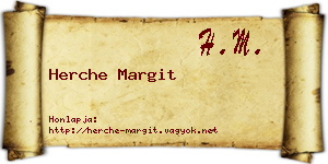 Herche Margit névjegykártya